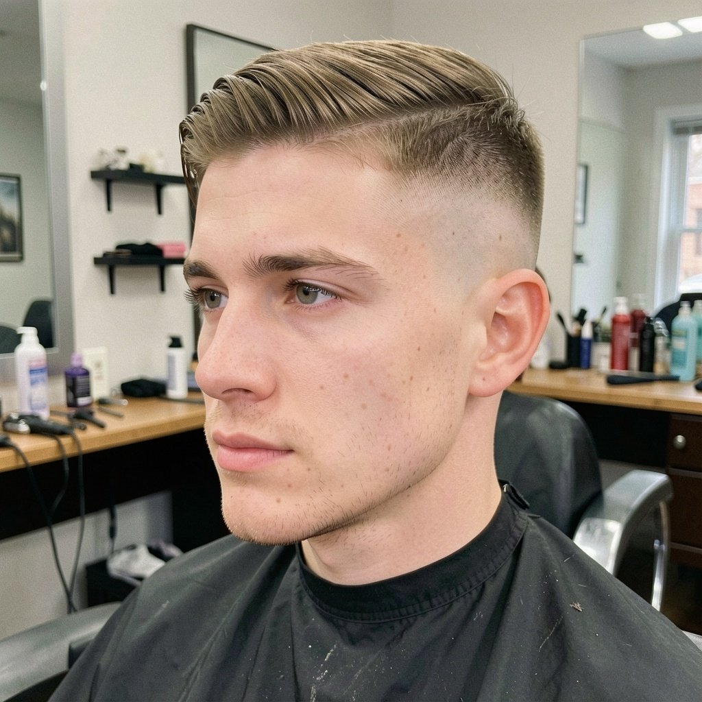 Quiff com Contraste de Cor