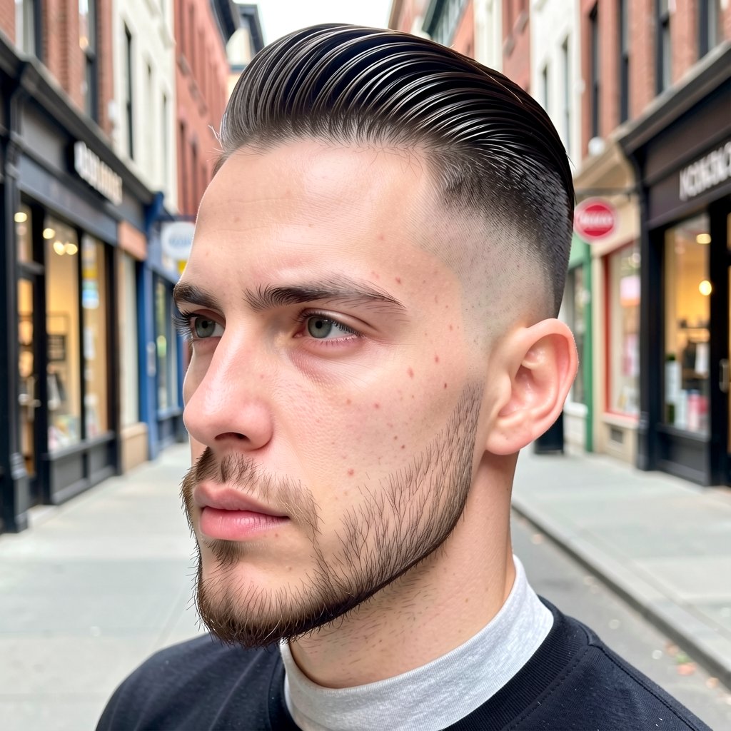 Subtle Pompadour undercut