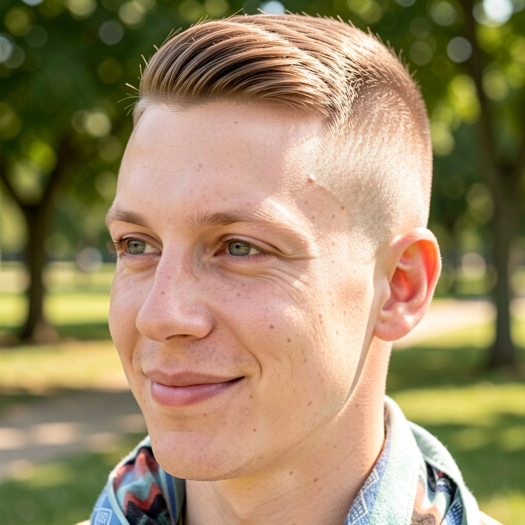 Side Part With Front Roll