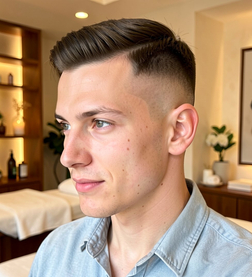 Man Bun With Grown Out Sides