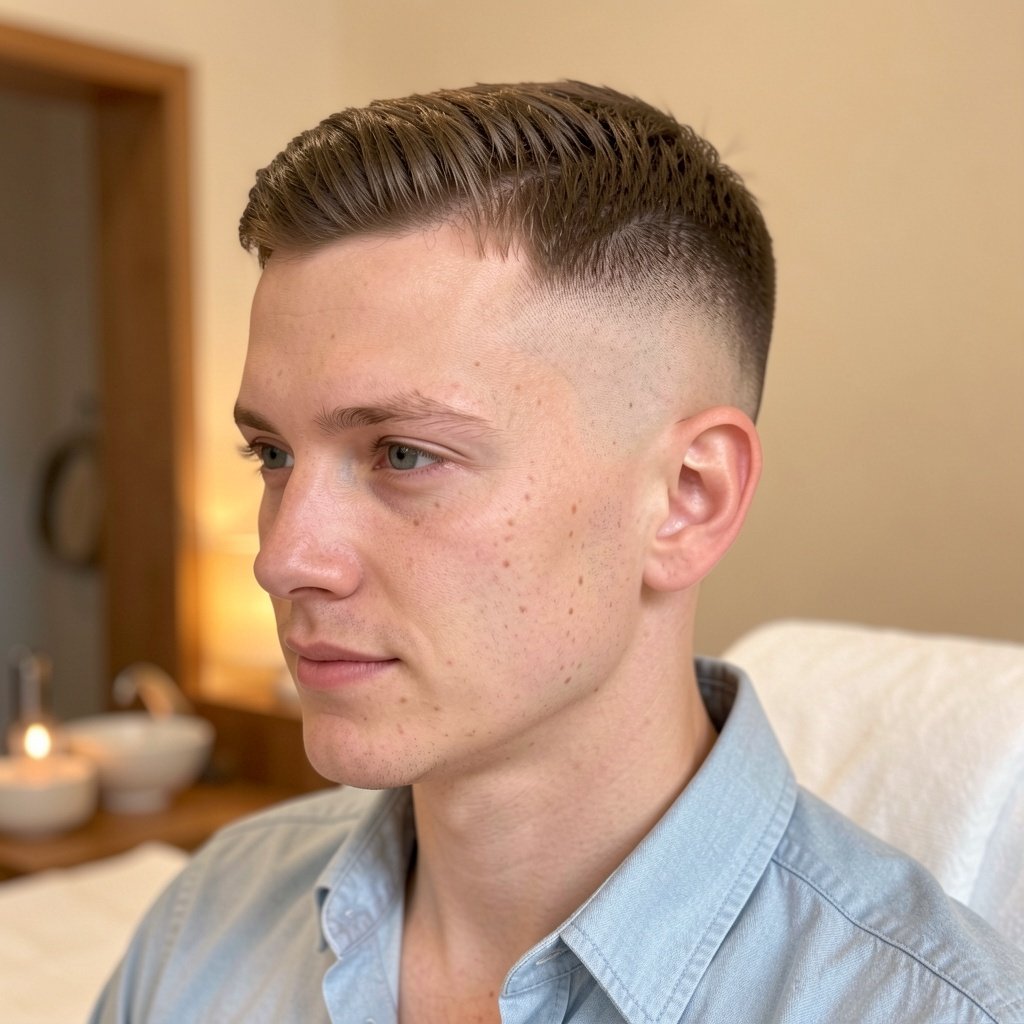 Side Swept Curls With Undercut Design