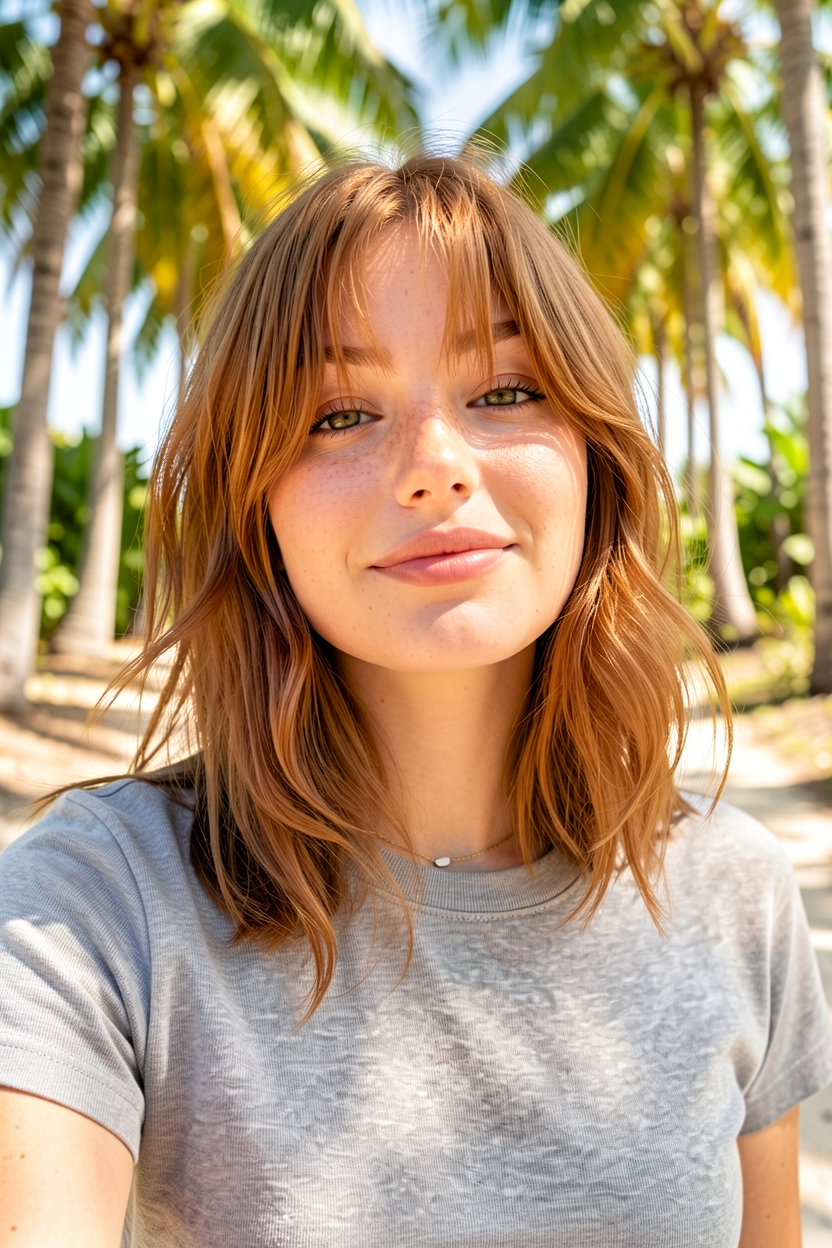 Textured Waves + Baby Bangs