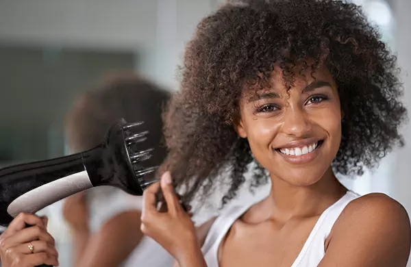 how to blow dry curly natural hair