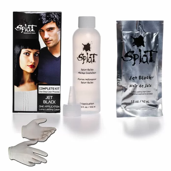 splat jet black hair dye